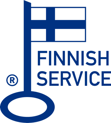 Finnish Service Key Flag symbol — Bike Registry is a Finnish-owned service produced in Finland
